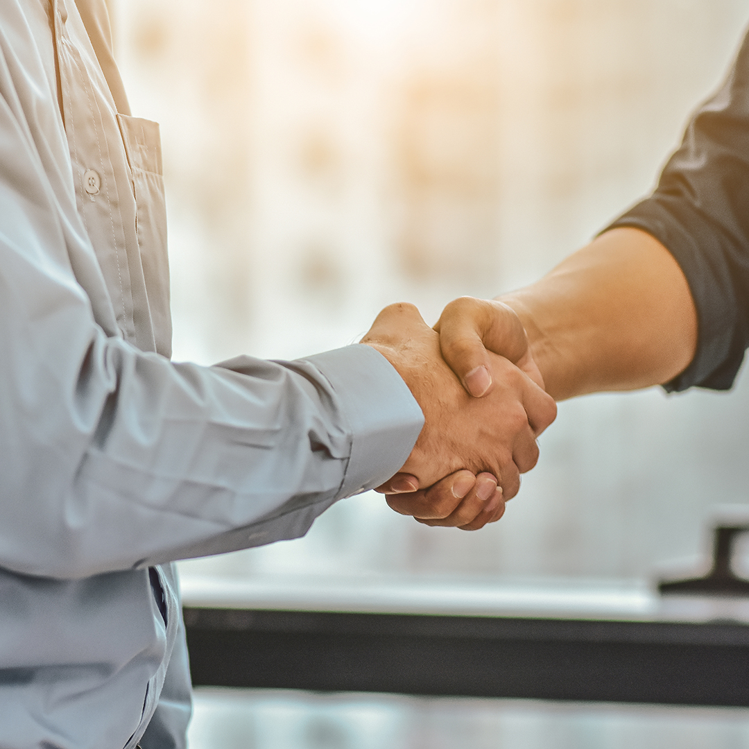 Businessman Shake hands success business project,People handshake greeting cooperation